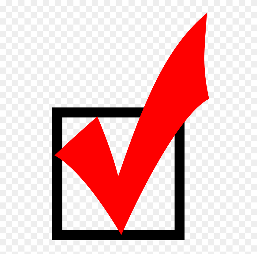 616x768 Red Checkmark - Red Check Mark PNG
