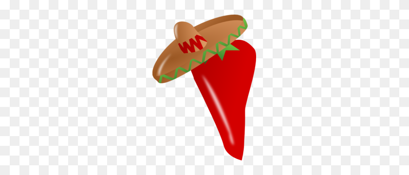 213x300 Red Chili Pepper Wearing A Sombrero Clip Art - Free Chili Clip Art