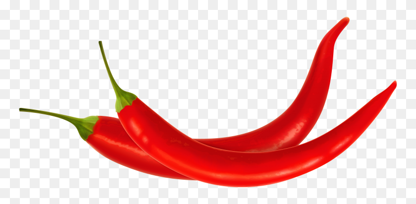 3000x1354 Red Chili Peppers Png Clipart - Pepper PNG
