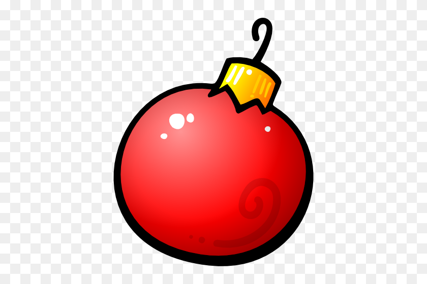 400x500 Red Christmas Ornament Ball Clip Art One Of Many Different Colors - Red Ball Clipart