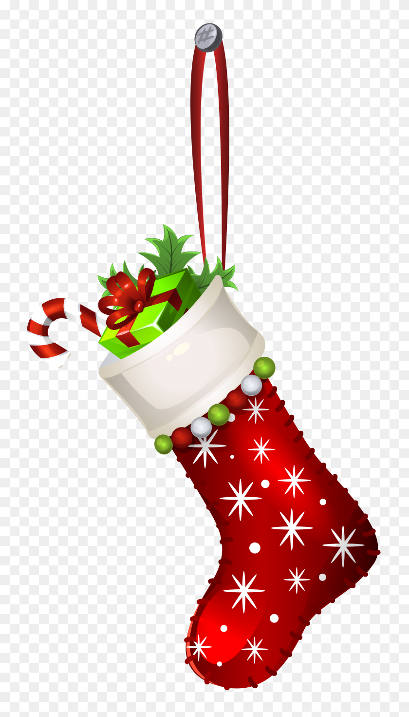 3512x6356 Red Christmas Stocking Transparent Png Clip Art Gallery - Transparent Christmas Clipart