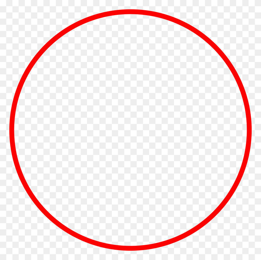 2000x2000 Red Circle - Thin Circle PNG