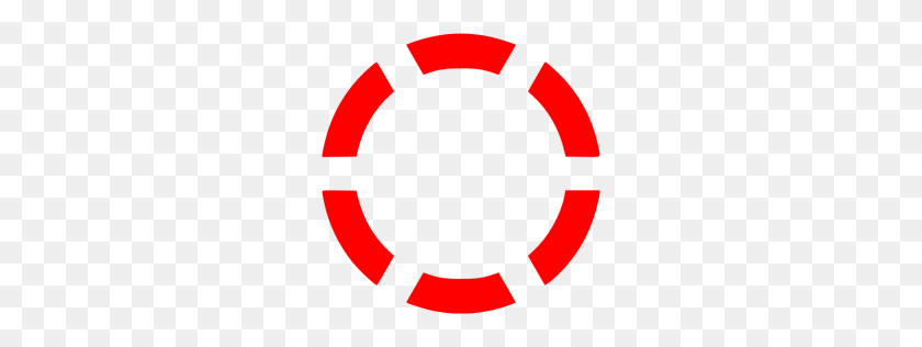 256x256 Red Circle Dashed Icon - Dotted Circle PNG