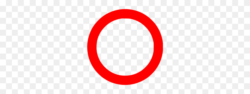 256x256 Red Circle Outline Icon - PNG Red Circle