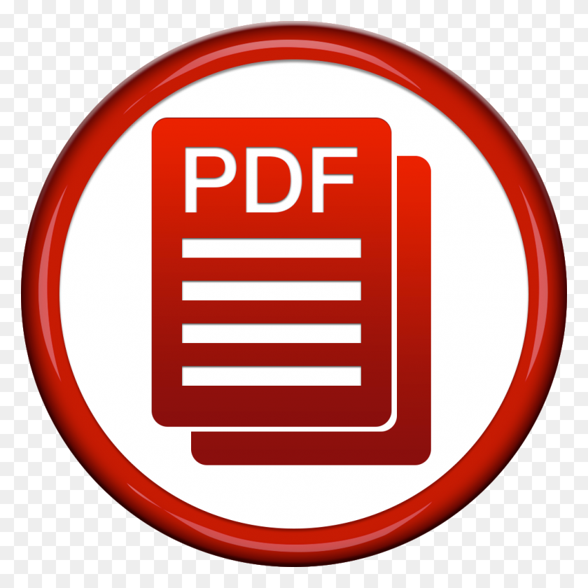 1024x1024 Red Circle With Pdf Icon Png - PNG Red Circle