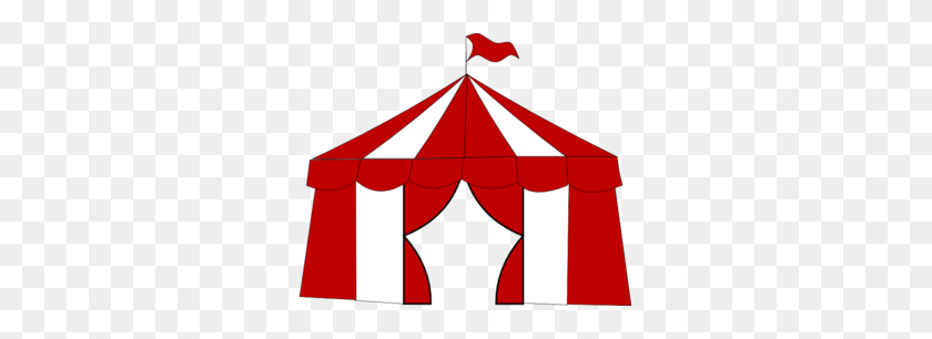 299x246 Red Circus Tent Clip Art - Performance Clipart