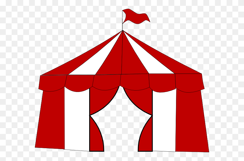 600x493 Red Circus Tent Clip Art - Circus Clipart