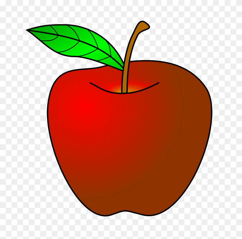768x768 Red Clipart Apple Tree, Red Apple Tree Transparent Free - Apple With Heart Clipart