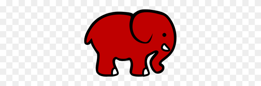 297x216 Red Clipart Baby Elephant - Baby Elephant Clipart