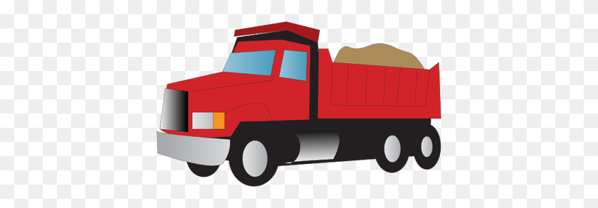 400x233 Red Clipart Dump Truck - Truck PNG Clipart