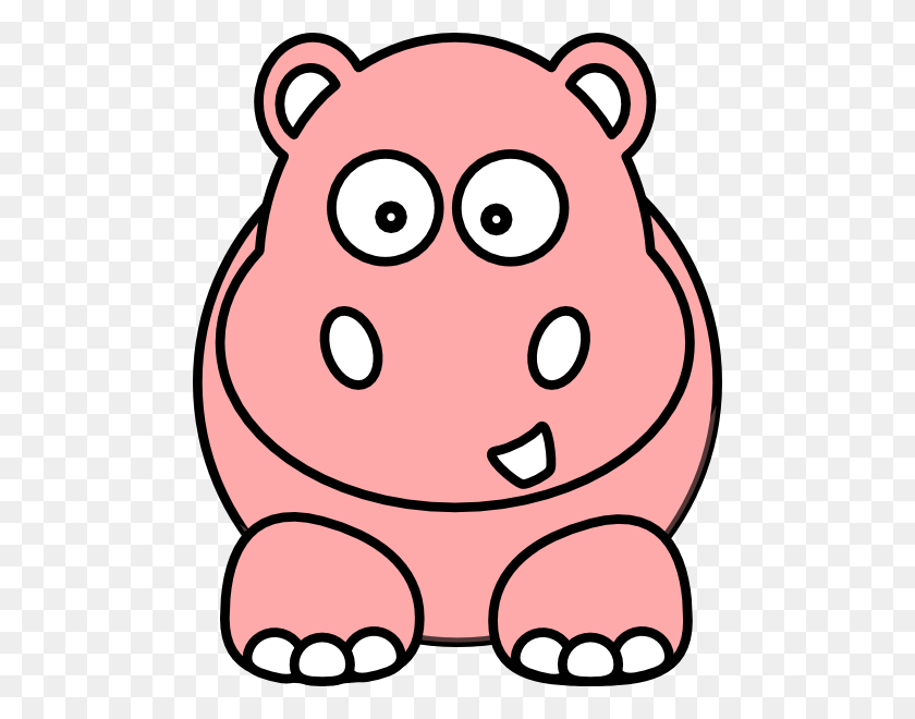 486x600 Red Clipart Hippo - Red Nose Clipart