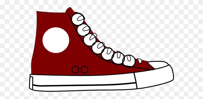 600x351 Red Clipart Running Shoe - Running Clipart PNG
