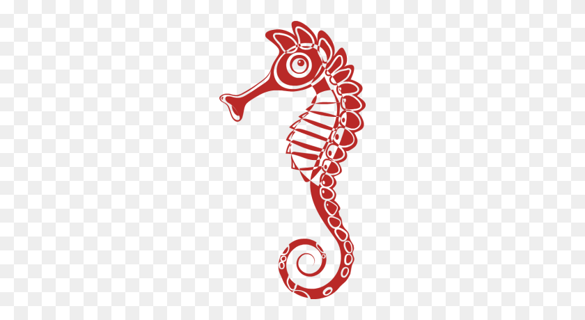 210x400 Red Clipart Seahorse - Seahorse Images Clip Art