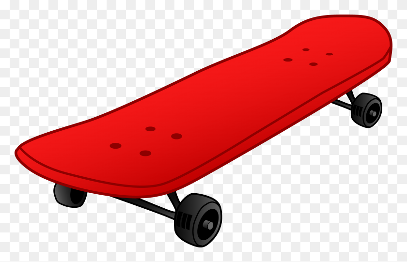 6371x3931 Red Clipart Skateboard - Red Folder Clipart