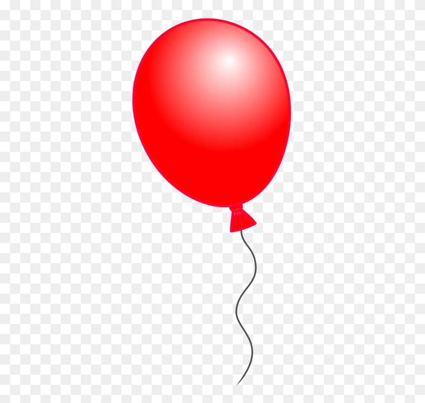 333x736 Red Clipart Yellow Balloon - Yellow Balloon Clipart