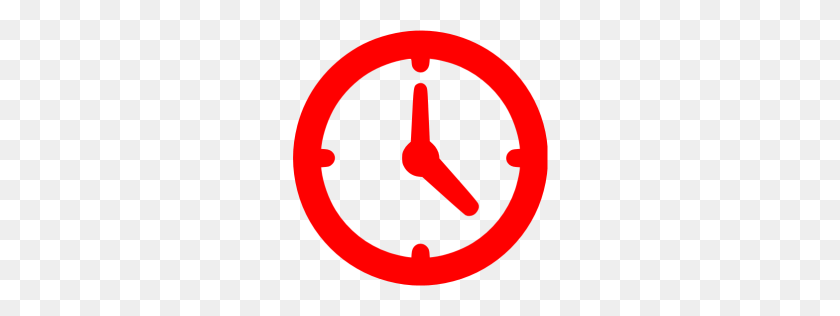 256x256 Icono De Reloj Rojo - Signo De Interrogación Rojo Png