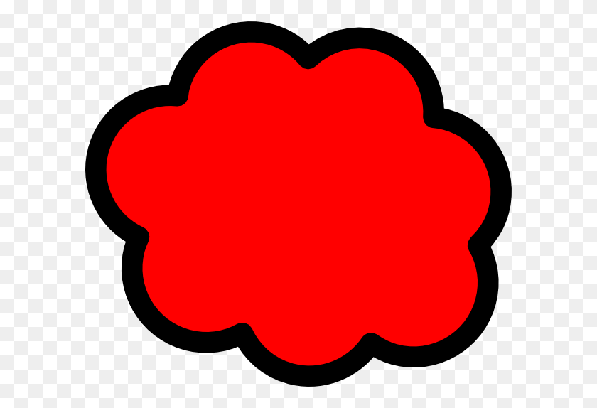 600x514 Imágenes Prediseñadas De Nube Roja - Clipart De Nube Transparente