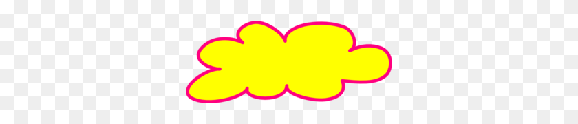 300x120 Red Cloud Clipart Yellow Cloud Clipart - Pink Border Clipart