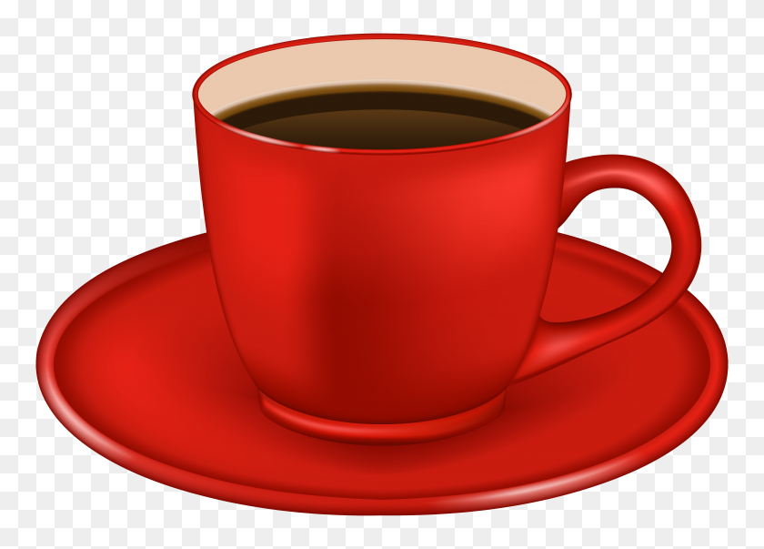 6321x4407 Red Coffee Cup Png Clipart - Red Cup PNG