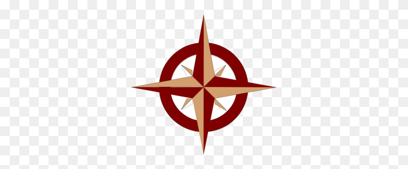 299x288 Red Compass Rose Clip Art - Compass Rose PNG