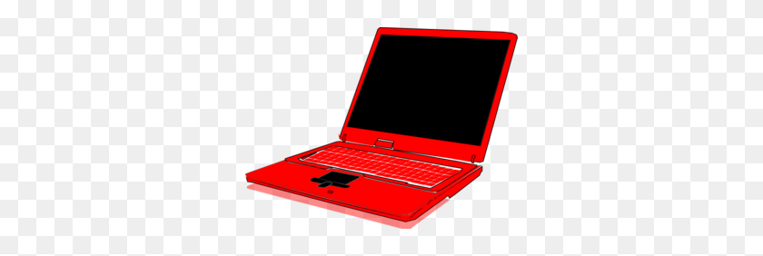 300x222 Red Computer Clip Art - Laptop Clipart