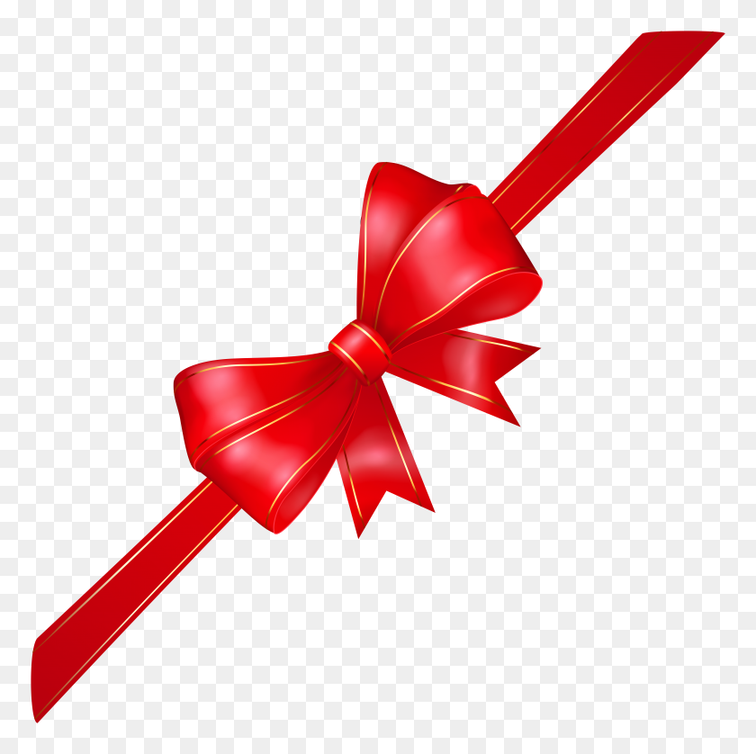 8000x7982 Red Corner Bow Transparent Png - Red Background PNG