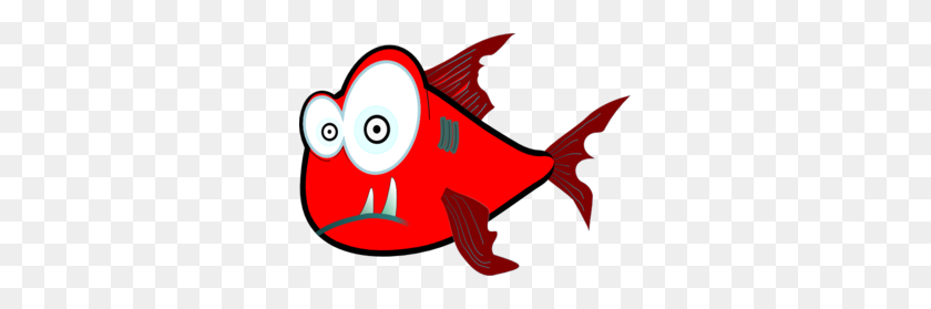 299x219 Red Crazy Piranha Imágenes Prediseñadas Muy Grandes - Piranha Clipart