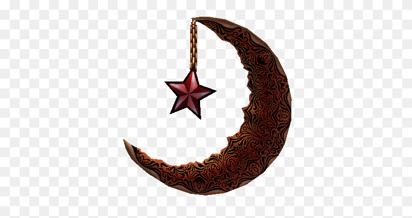 398x384 Red Crescent Moon - Cresent Moon PNG