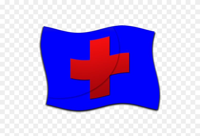 512x512 Красный Крест Голубой Флаг - Христианский Флаг Клипарт