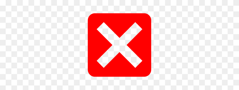 256x256 Red Cross Mark Clipart Mistake - X Mark PNG