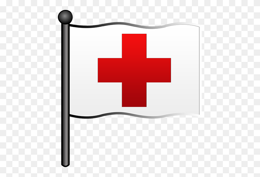 512x512 La Cruz Roja De La Bandera Blanca Imagen Prediseñada - La Cruz Roja De Imágenes Prediseñadas