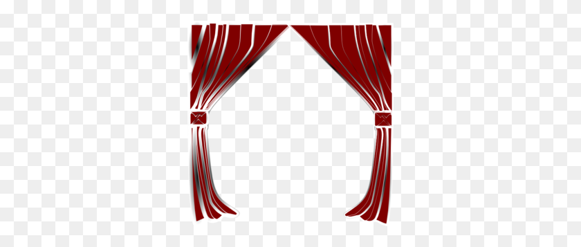 298x297 Red Curtain Clip Art - Red Curtain Clipart