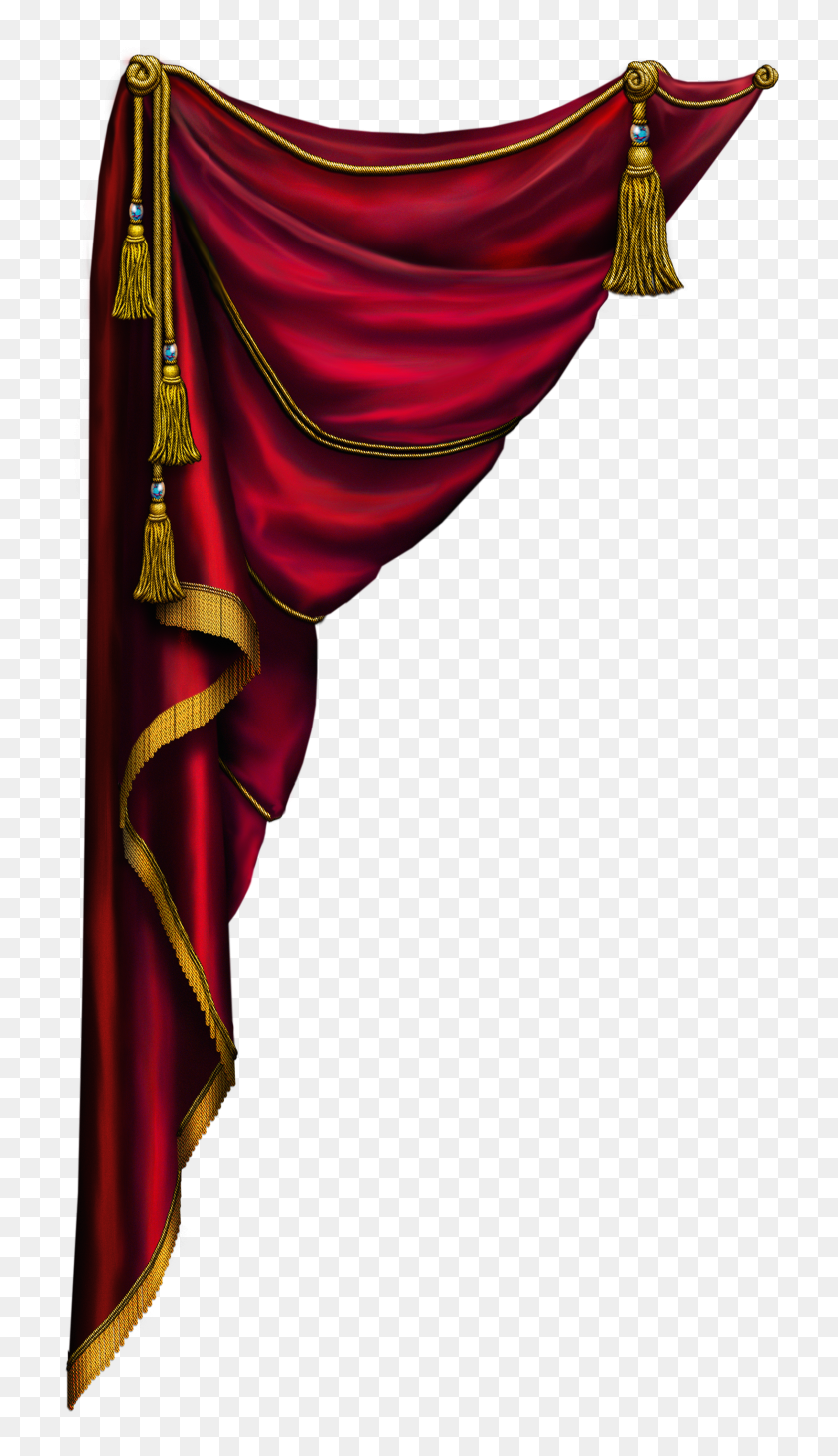 1632x2928 Red Curtain Left Miscellaneous Images Curtains - Red Curtain PNG