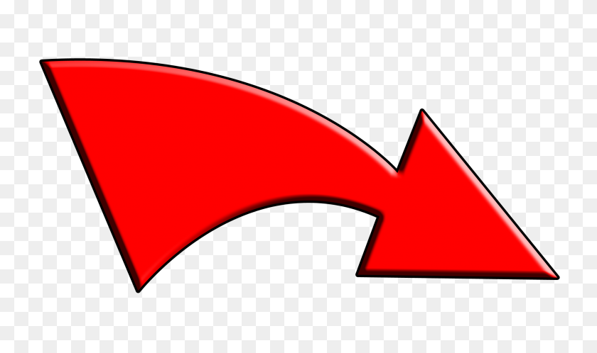 2304x1296 Red Curved Arrow Png - Red Curved Arrow PNG