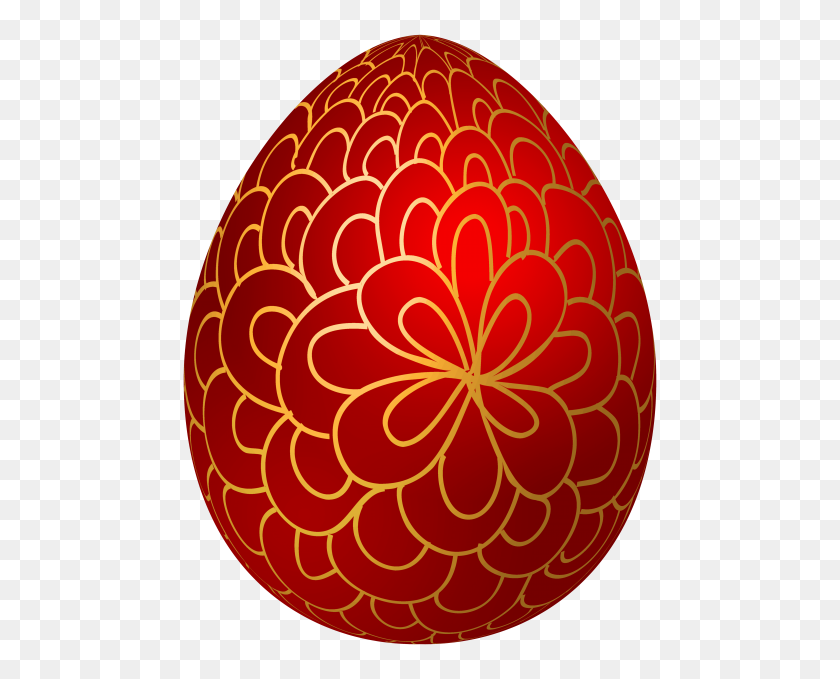 480x619 Red Decorative Easter Egg Png - Red Lense Flare PNG