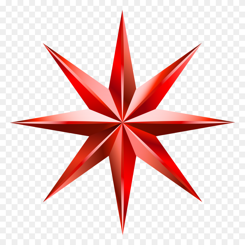 7998x8000 Красная Декоративная Звезда Png Картинки - Фундук Клипарт