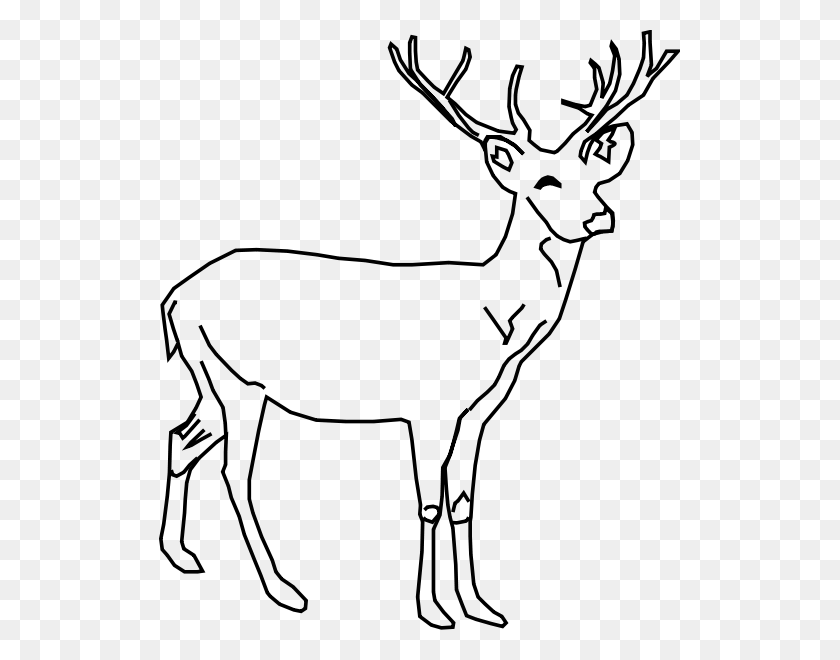 521x600 Red Deer Png Clip Arts For Web - Deer Clipart Black And White