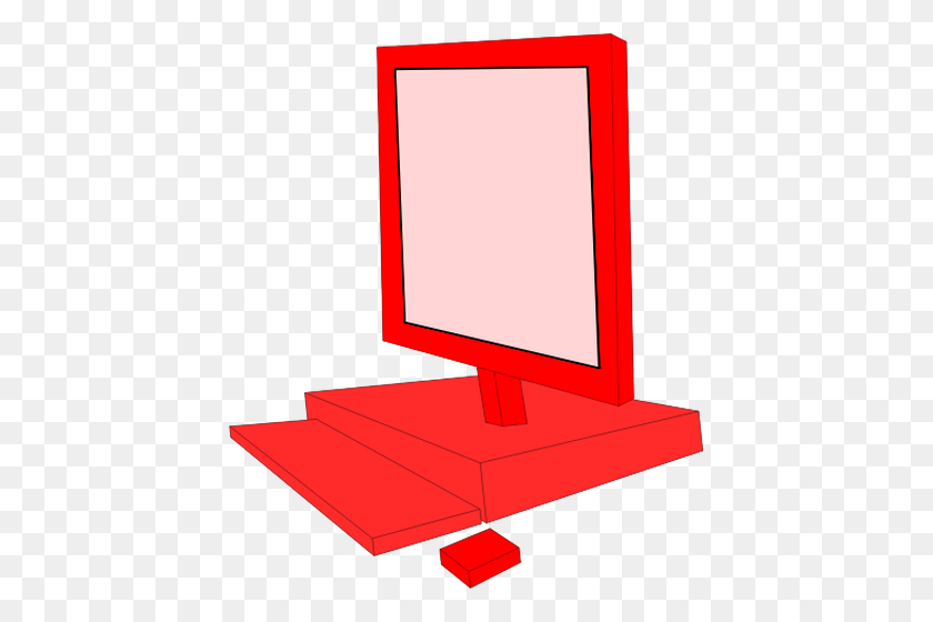 428x500 Red Desktop Computer Configuration Vector Clip Art - Cpu Clipart