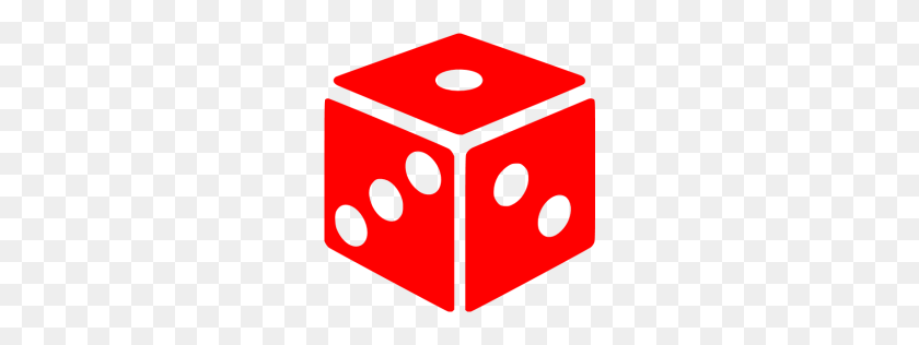 256x256 Red Dice Icon - Red Dice PNG