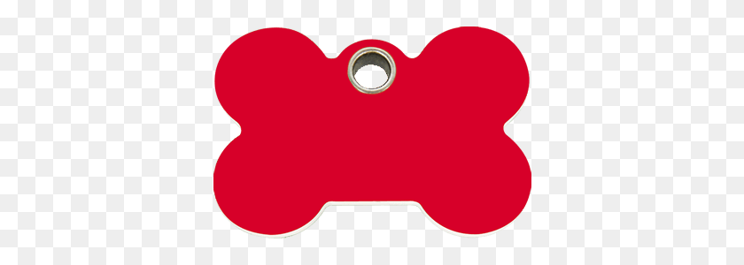 360x240 Red Dingo Plastic Tag Bone Red Bn Re - Dog Tag PNG
