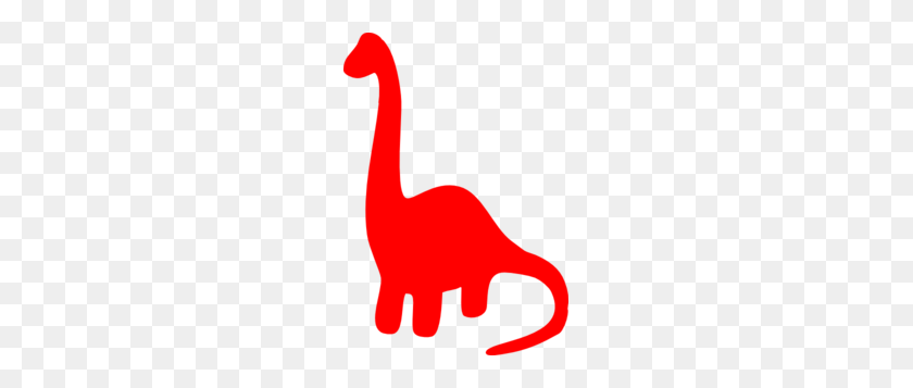 207x297 Red Dinosaur Silhouette Clip Art - Dinosaur Clipart