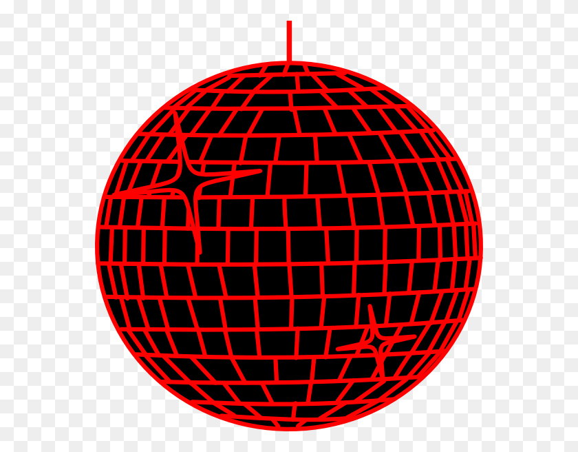 564x596 Red Disco Ball Clip Art - Disco Ball Clipart