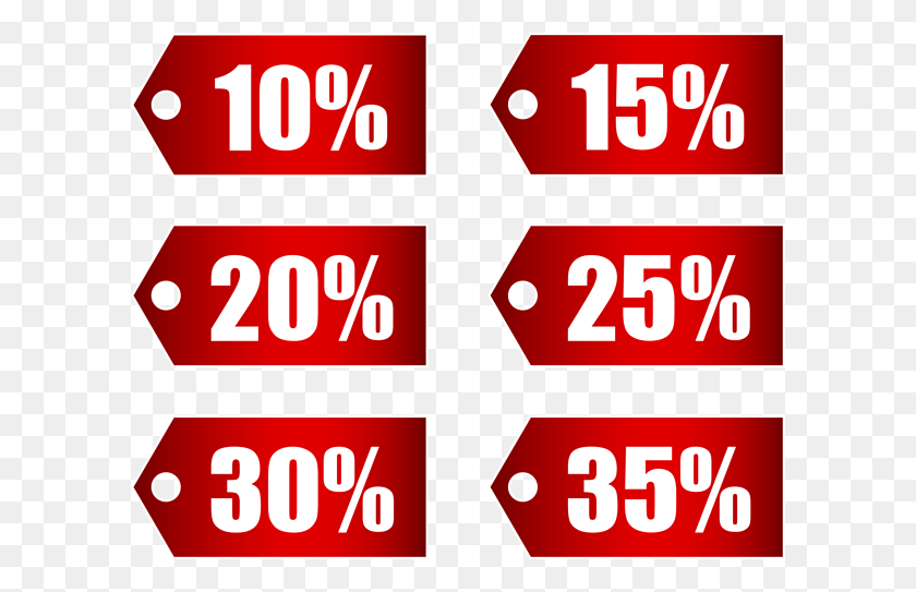 600x483 Red Discount Tags Set Part Transparent Png Gallery - Discount PNG