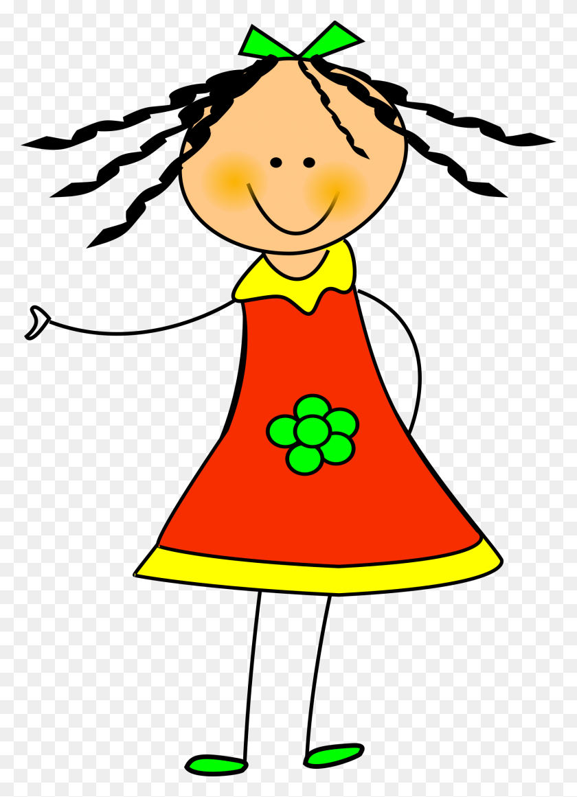 1699x2400 Red Dress Clipart Girl Child - Kids Clothes Clipart