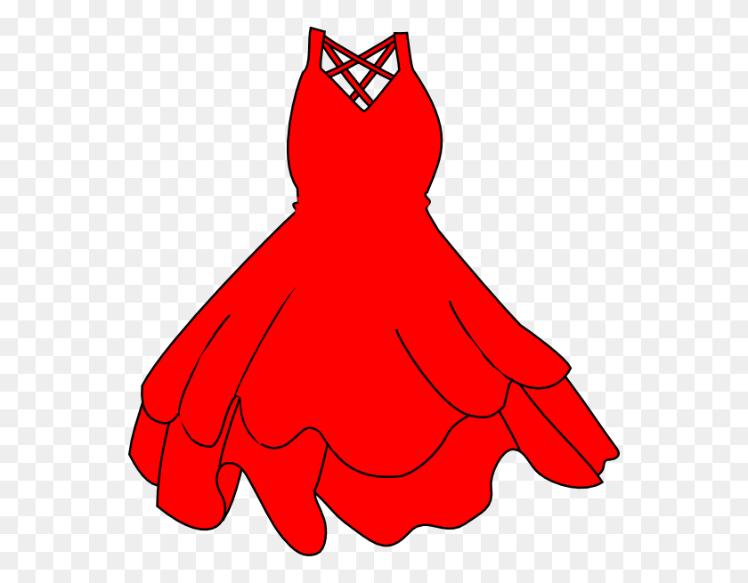 552x595 Red Dress Png, Clip Art For Web - Red X Clipart