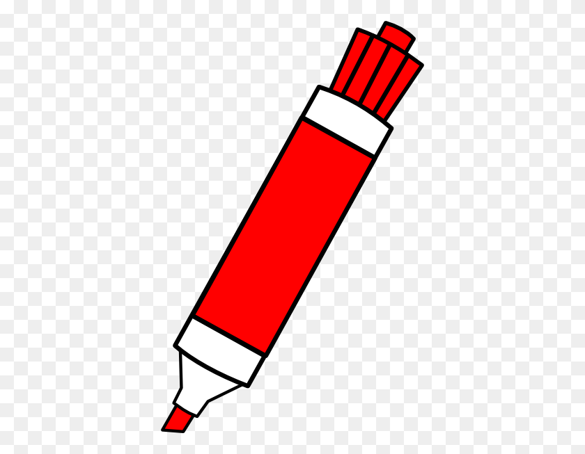 378x593 Red Dry Erase Marker Clip Art - Marker PNG