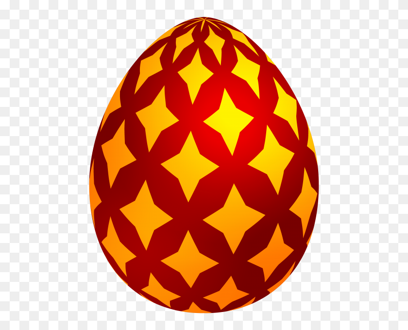 480x619 Red Easter Decorative Egg Png - Easter PNG