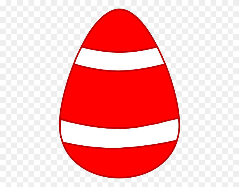 426x596 Red Egg, White Curved Stripes, Dark Red Border Clip Art - Striped Border Clipart