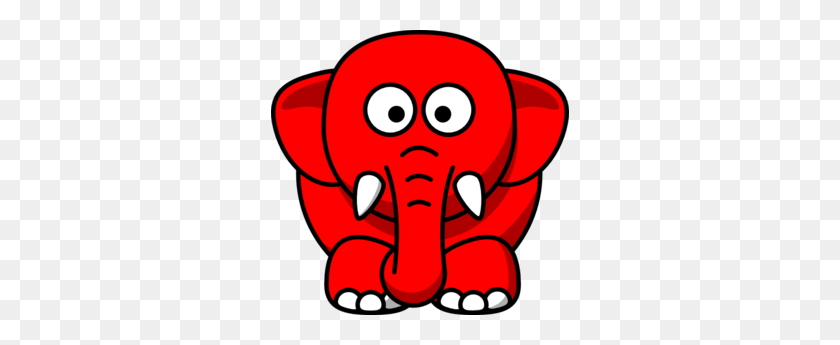 298x285 Red Elephant Png, Clip Art For Web - Elephant Cartoon Clipart