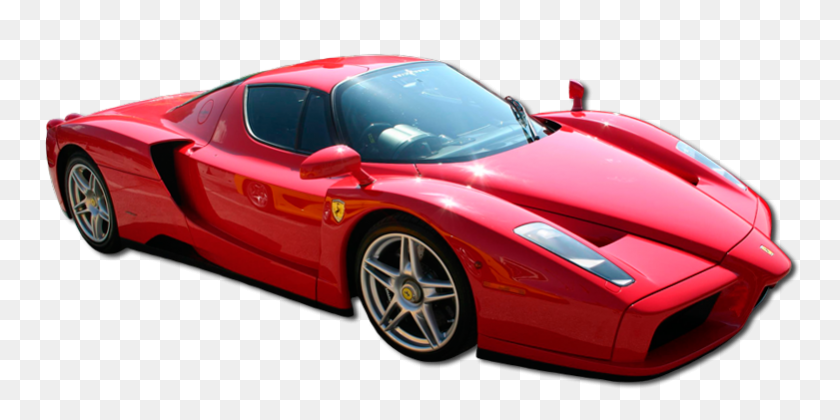 781x361 Red Enzo Ferrari Super Car Png Clipart - Coche Rojo Png